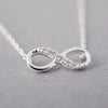 Image of Silver Infinity Crystal Pendant Necklace - Glam Up Accessories