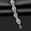 Image of Elegant Silver Rhinestone Crystal Bracelet - Glam Up Accessories