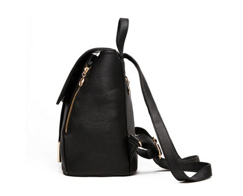 Stylish PU Leather Backpack - Glam Up Accessories