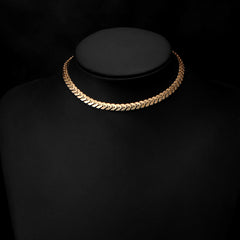 Bohemain Leaves Chain Sequins Choker Necklace - Glam Up Accessories