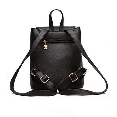 Stylish PU Leather Backpack - Glam Up Accessories