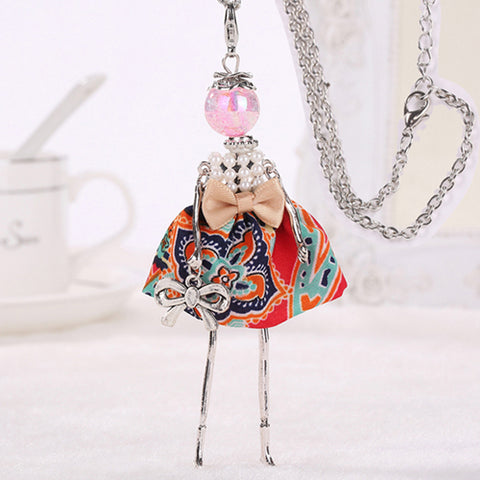 Cute Dressed Doll Pendant Necklace - Glam Up Accessories