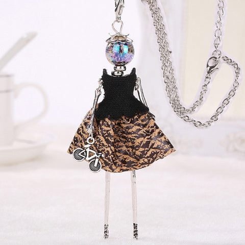 Cute Dressed Doll Pendant Necklace - Glam Up Accessories