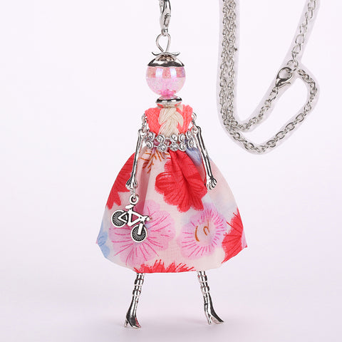 Cute Dressed Doll Pendant Necklace - Glam Up Accessories