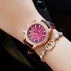 Image of Luxury Designer Leather Quartz Clock Watch - Glam Up Accessories