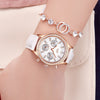 Image of Luxury Designer Leather Quartz Clock Watch - Glam Up Accessories