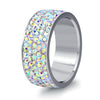 Image of Crystal Lined Stainless Steel Ring - Glam Up Accessories