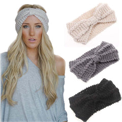 Knitted Crochet Bow Headband - Glam Up Accessories