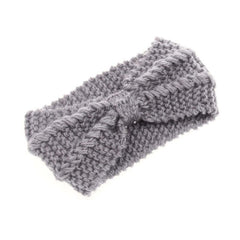 Knitted Crochet Bow Headband