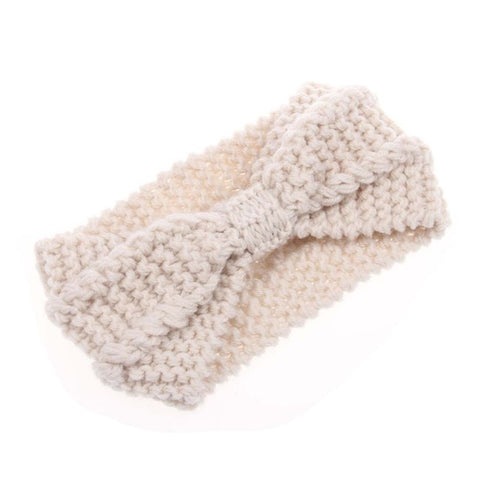 Knitted Crochet Bow Headband - Glam Up Accessories