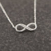 Image of Silver Infinity Crystal Pendant Necklace - Glam Up Accessories