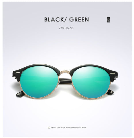 Polarized Semi Rimless Round Sunglasses - Glam Up Accessories