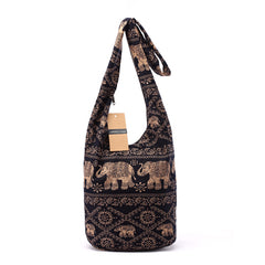 Bohemian Style Elephant Print Shoulder Bag - Glam Up Accessories