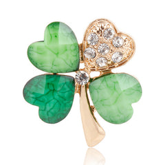 Lucky Four Leaf Clover Brooch - Glam Up Accessories