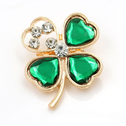 Lucky Four Leaf Clover Brooch - Glam Up Accessories