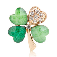 Lucky Four Leaf Clover Brooch