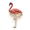 Image of Enamel Flamingo Bird Brooch - Glam Up Accessories