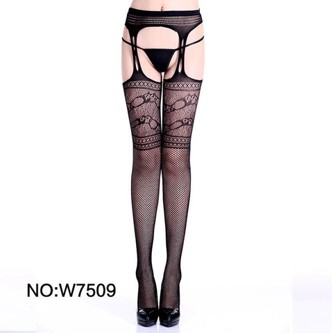 Sexy Black Hollow Tights - Glam Up Accessories