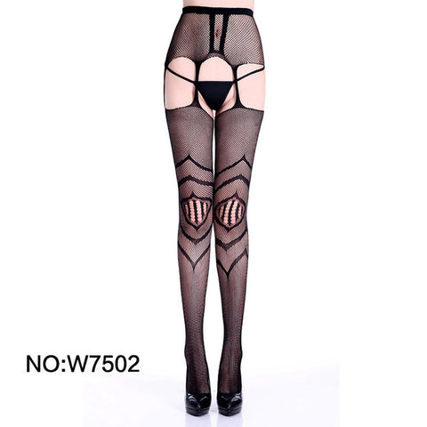 Sexy Black Hollow Tights - Glam Up Accessories