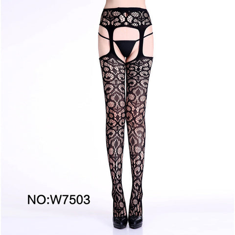 Sexy Black Hollow Tights - Glam Up Accessories