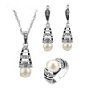 Image of 3Pcs Silver Color Pearl Jewelry Set - Glam Up Accessories