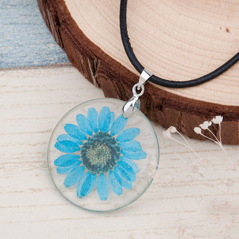 Handmade Encased Dried Flower Necklace - Glam Up Accessories