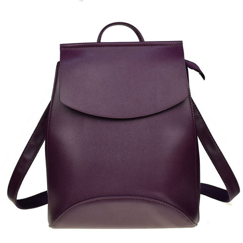 Quality Trapeze Faux Leather Backpack - Glam Up Accessories