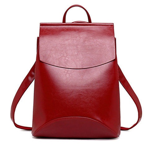 Quality Trapeze Faux Leather Backpack - Glam Up Accessories