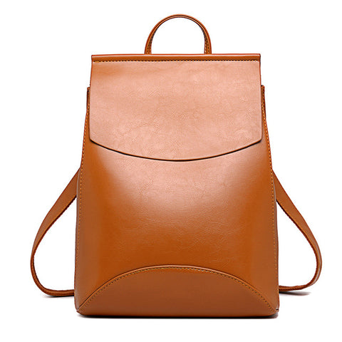 Quality Trapeze Faux Leather Backpack - Glam Up Accessories