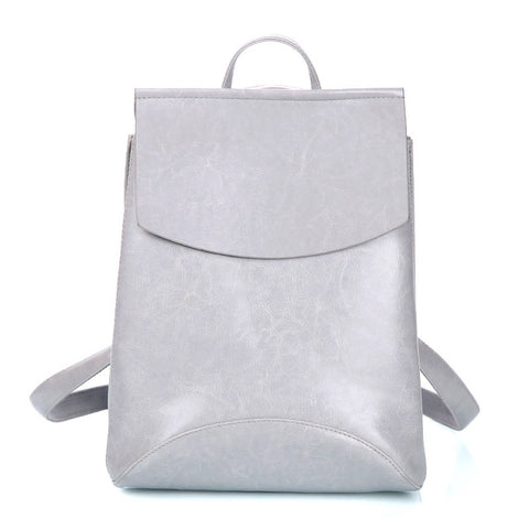 Quality Trapeze Faux Leather Backpack - Glam Up Accessories