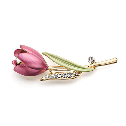 Tulip Flower Brooch - Glam Up Accessories