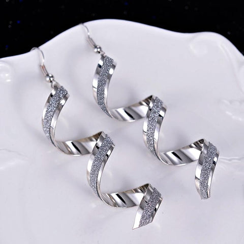 Fashionable Spiral Dangle Earrings - Glam Up Accessories