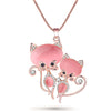 Image of London Cat Pendant Crystal Necklace - Glam Up Accessories