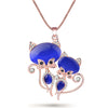 Image of London Cat Pendant Crystal Necklace - Glam Up Accessories