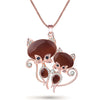 Image of London Cat Pendant Crystal Necklace - Glam Up Accessories