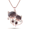 Image of London Cat Pendant Crystal Necklace - Glam Up Accessories