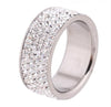 Image of Crystal Lined Stainless Steel Ring - Glam Up Accessories