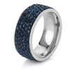 Image of Crystal Lined Stainless Steel Ring - Glam Up Accessories