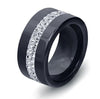 Image of Trendy Split Crystal Ceramic Ring - Glam Up Accessories