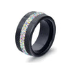 Image of Trendy Split Crystal Ceramic Ring - Glam Up Accessories