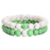 Image of 2Pcs Natural Stone Yin Yang Beaded Bracelet - Glam Up Accessories