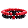 Image of 2Pcs Natural Stone Yin Yang Beaded Bracelet - Glam Up Accessories