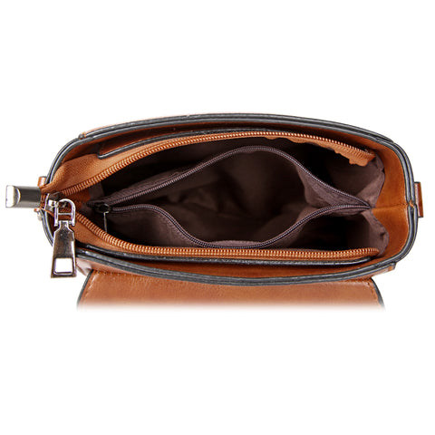 Vintage PU leather Messenger Bag - Glam Up Accessories