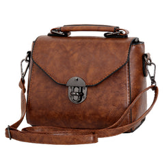 Vintage PU leather Messenger Bag - Glam Up Accessories
