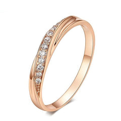 Simple Cubic Zirconia Decorated Ring - Glam Up Accessories