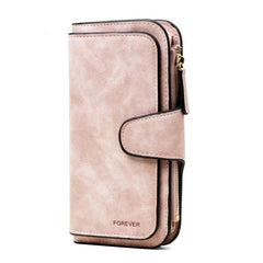Elegant Faux Leather Tri-fold Clutch Purse - Glam Up Accessories