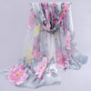 Image of Long Chiffon Floral Scarf - Glam Up Accessories