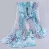 Image of Long Chiffon Floral Scarf - Glam Up Accessories