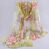 Image of Long Chiffon Floral Scarf - Glam Up Accessories