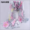 Image of Long Chiffon Floral Scarf - Glam Up Accessories